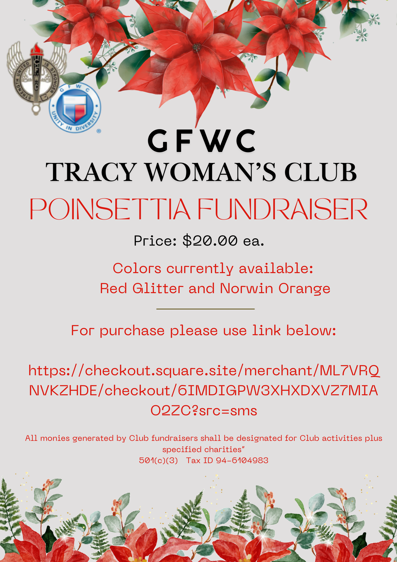 Fundraiser Poinsettias